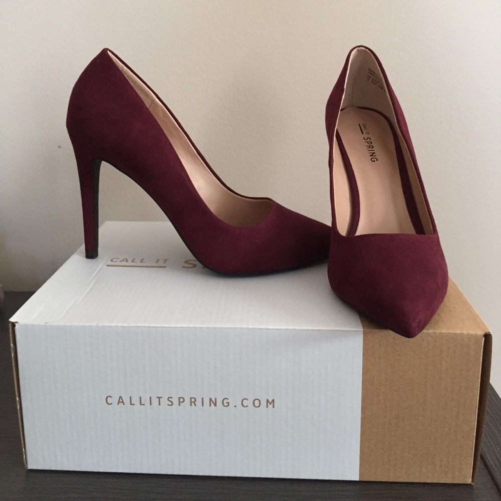Call It Spring Maroon Heels