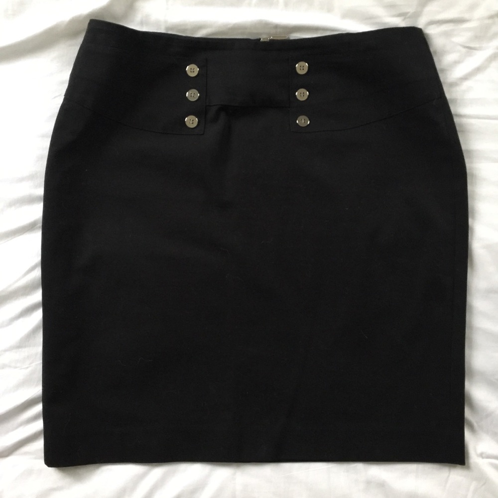 High Waist Black Pencil Skirt