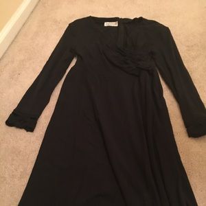 Vintage L/S Black Maxi Dress