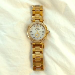 Gold with diamonds Porsamo Bleu watch