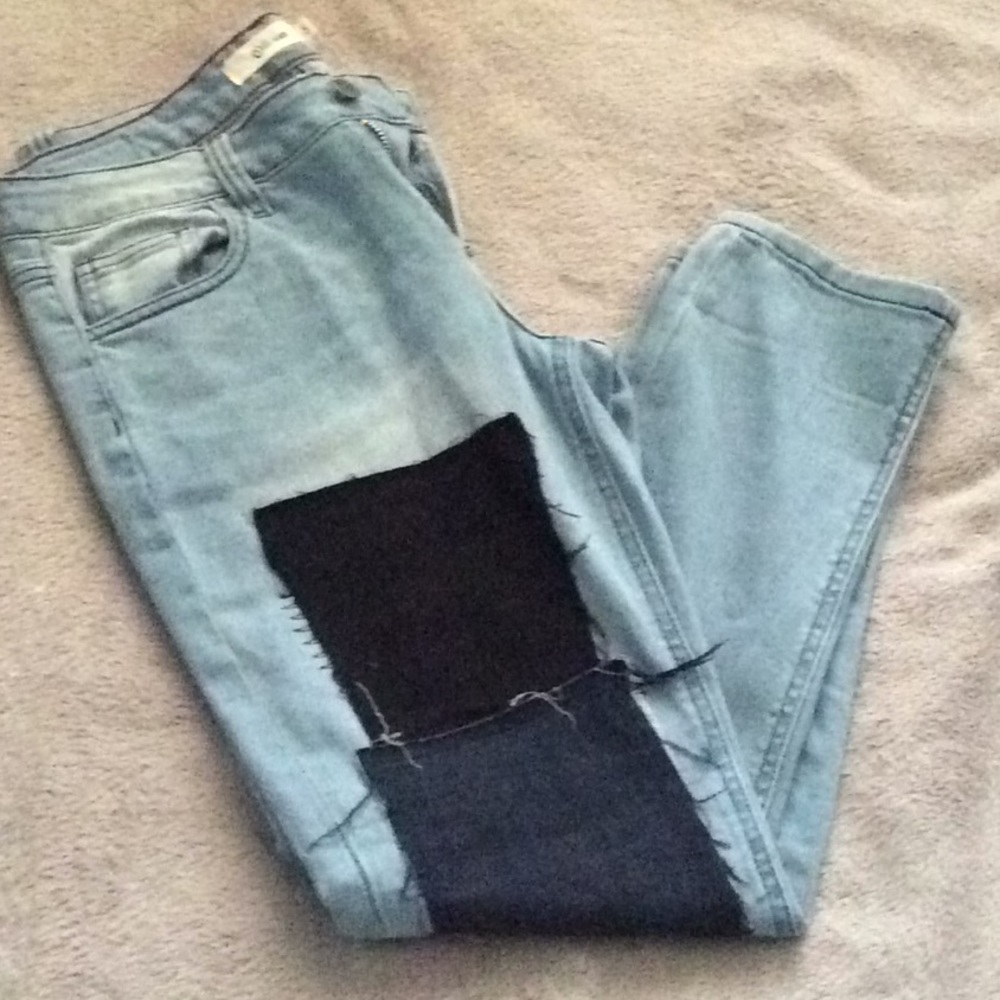 Blue Jeans with Patches
