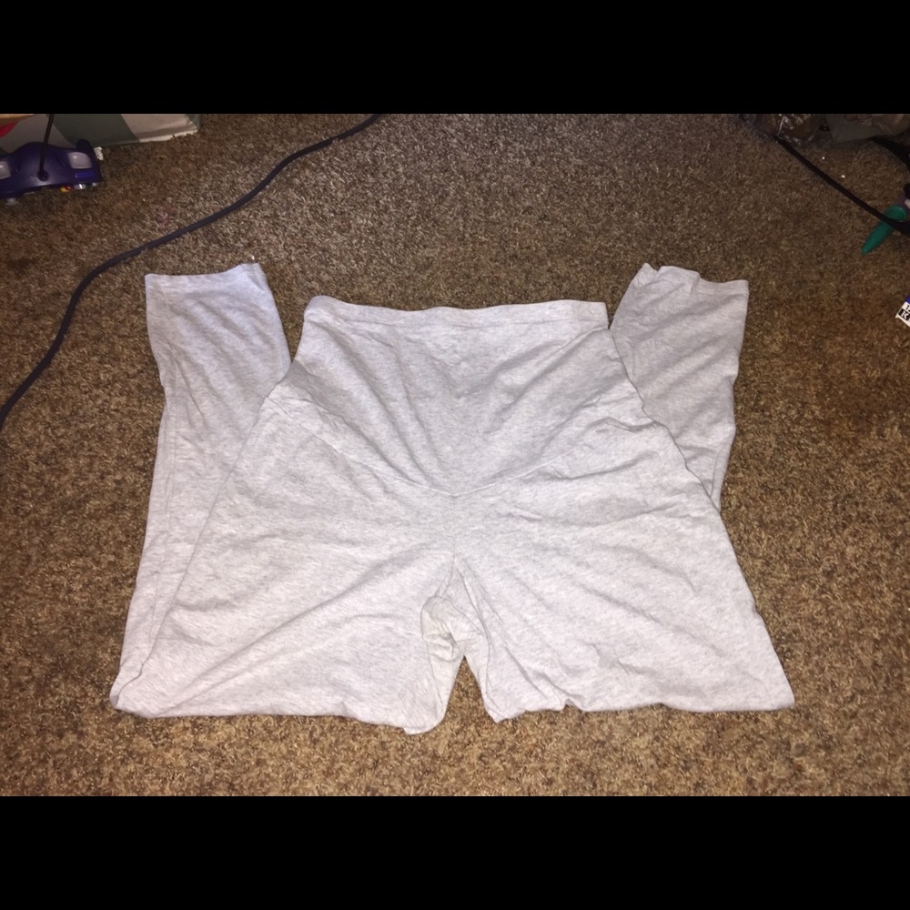 Grey stretch maternity tights