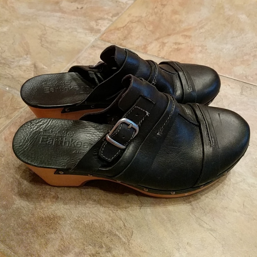 Black Timberland clog