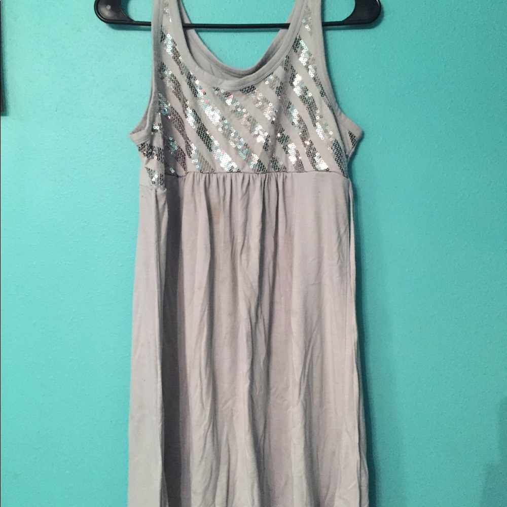 Silver and grey maternity tank top