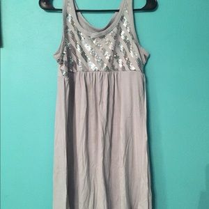 Silver and grey maternity tank top
