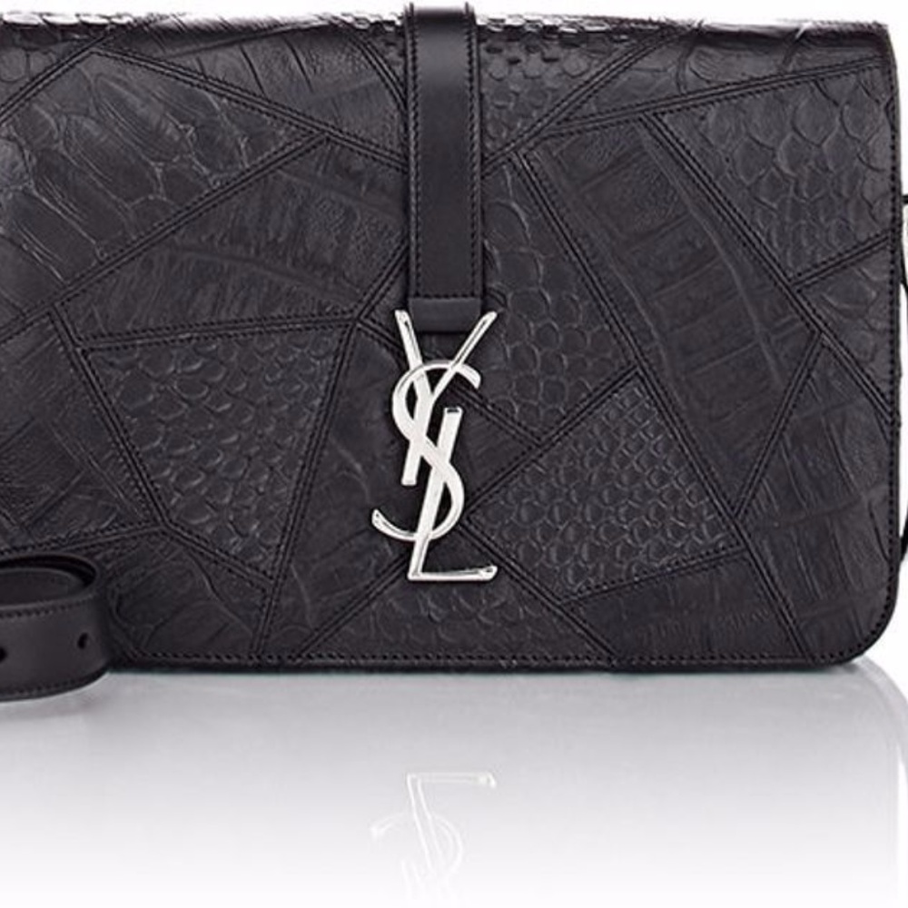 YSL MONOGRAM MEDIUM SAC UNIVERSITE EMBOSSED BAG