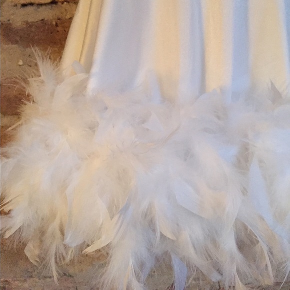 Donated - NWOT white feather boa sexy dance dress - Picture 2 of 4