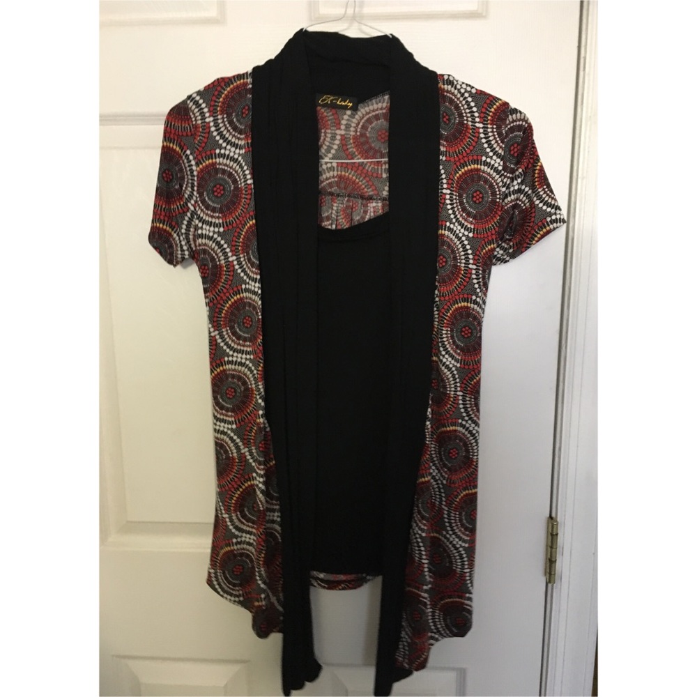 Patterned Cardigan Top