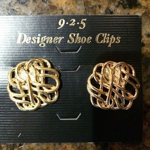 Vintage Designer Shoe Clips. Brand New. Goldtone