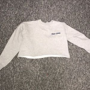 Brandy Melville Cropped New York Sweatshirt