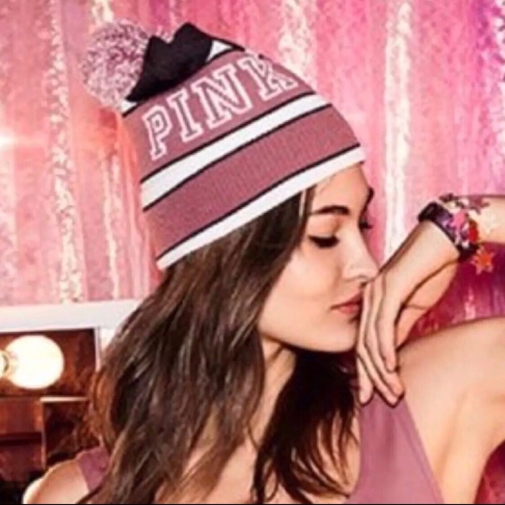 Victoria’s Secret Pink Begonia Pom Hat