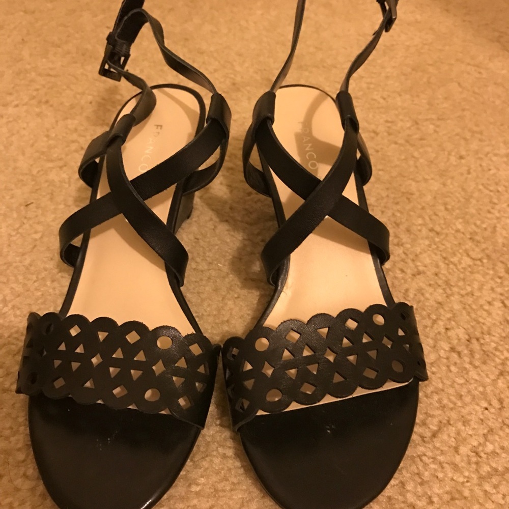 Brand new Black leather sandals