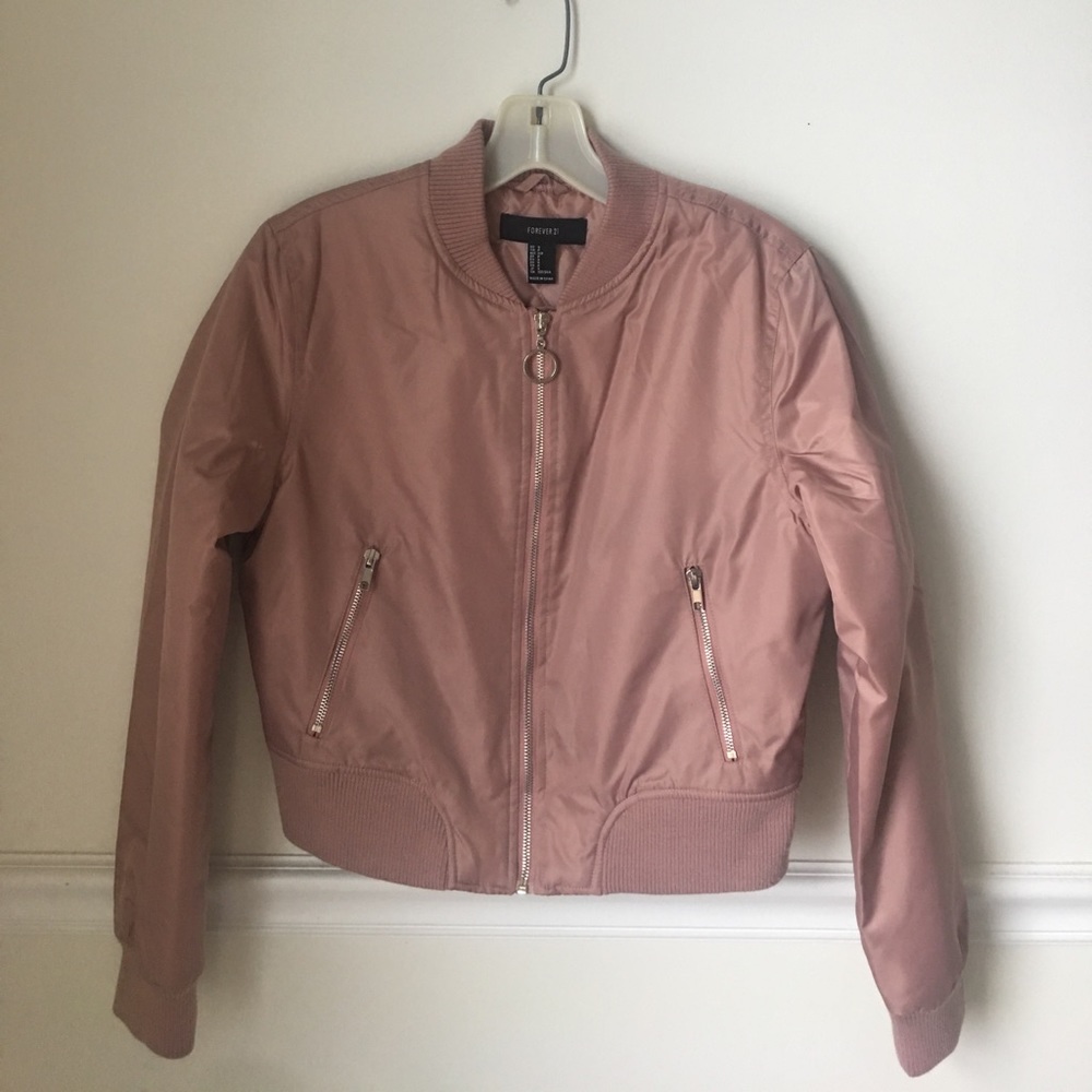 Blush Muave bomber jacket