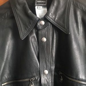 Versace. Leather jacket original.... used.