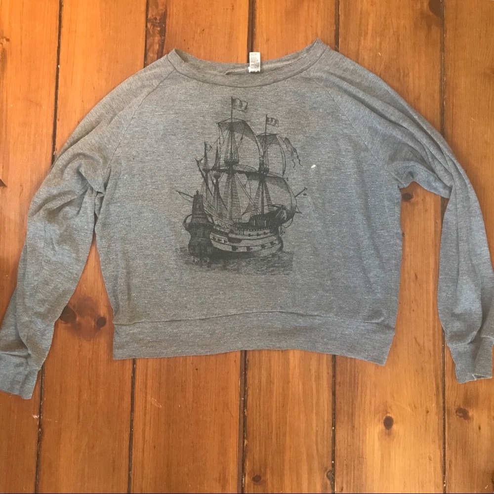 Grey Galleon Ship Sweatshirt