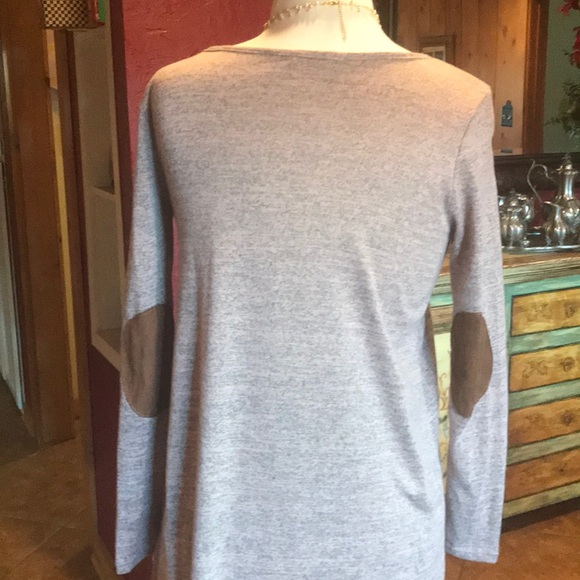 Tunic top soft mauve and grey - Picture 2 of 3
