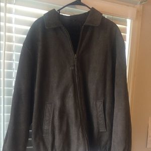 Brown suede mens coat