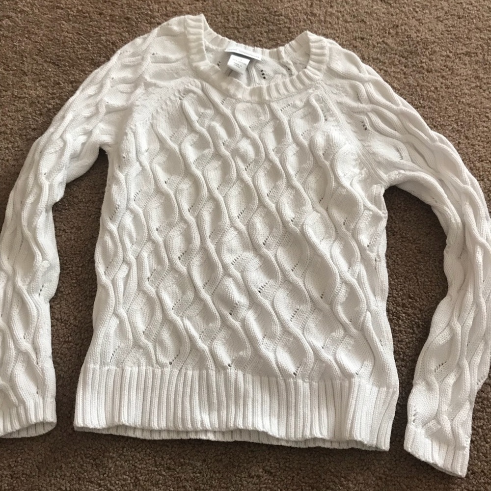 Petite sophisticate white sweater