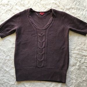 Merona Short Sleeve Eggplant Colored Sweater