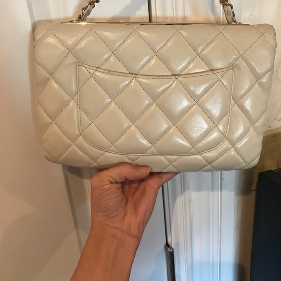 Ivory gold plated Chanel bag - Picture 4 of 8