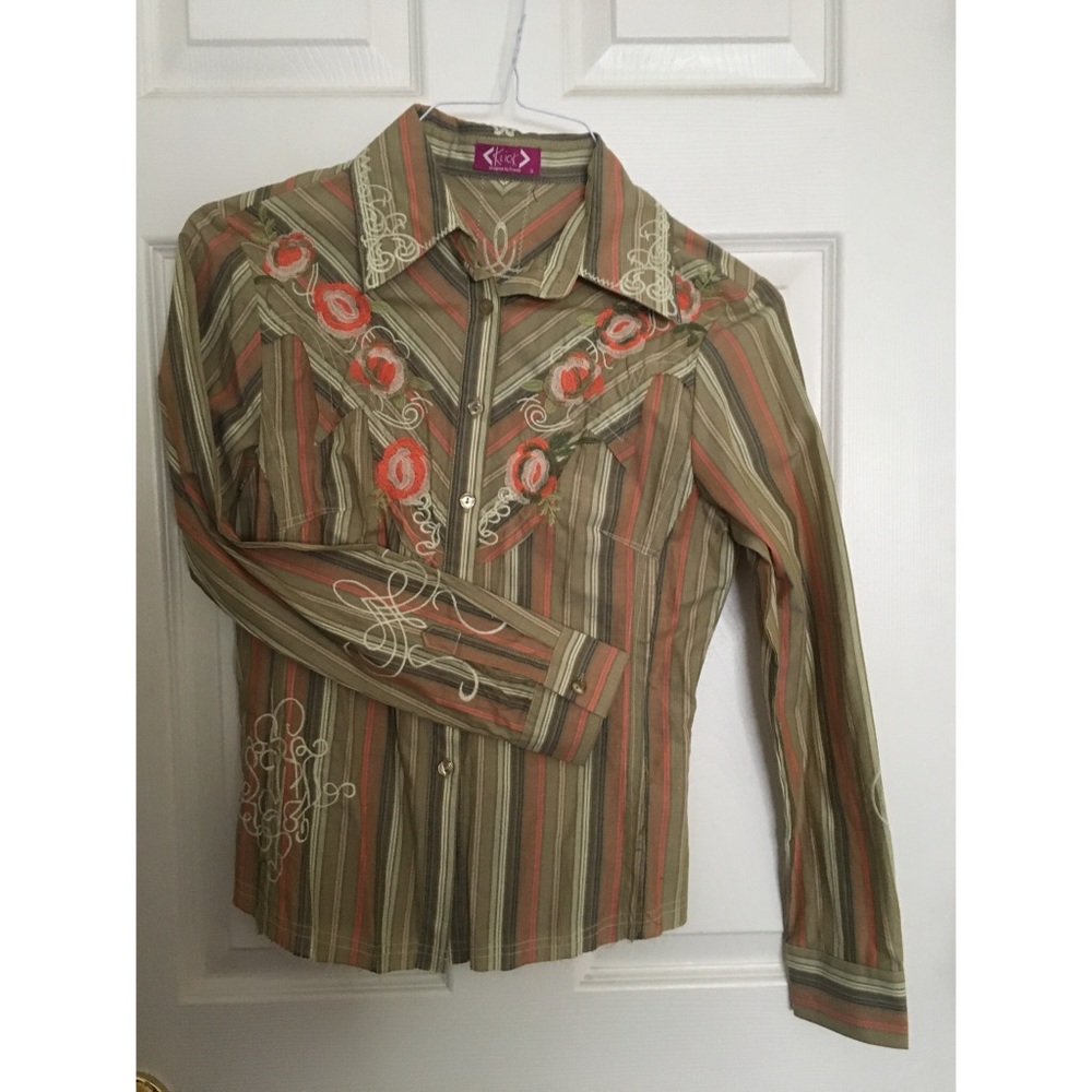 Embroidered Button Down Shirt