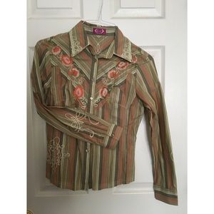 Embroidered Button Down Shirt