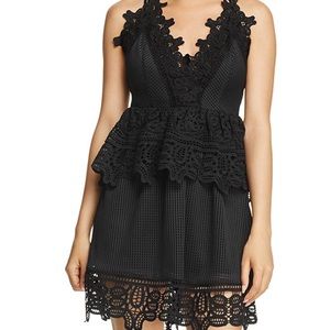 Aqua lace peplum dress like new