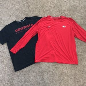 Men’s Nike Georgia short and long sleeve shirts