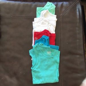 Justice Girls Ribbed Colored Tank Top Bundle