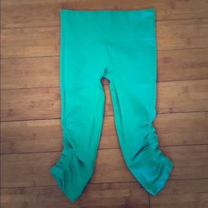 Green Lululemon capris