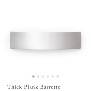 C+I Silver Thick Plank Barrette