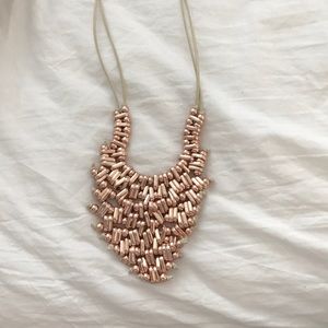 Rose gold statement necklace