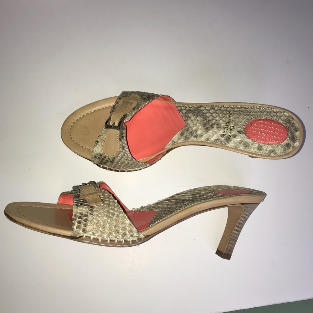 Banfi & Zambrelli Ivory Python Sandal — Size 8.5