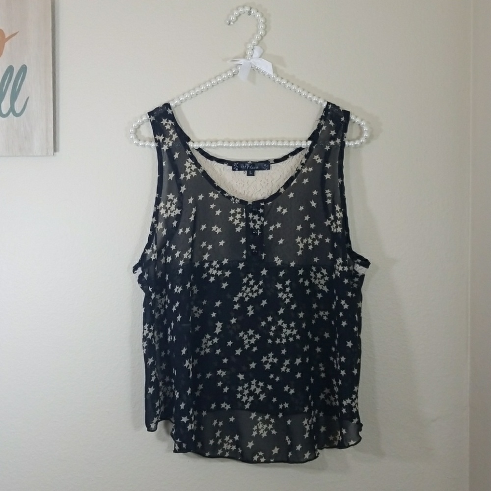 🌟high low sheer blouse⭐️