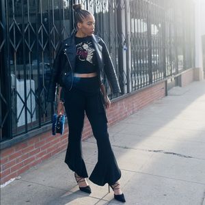 Wide leg flare pants