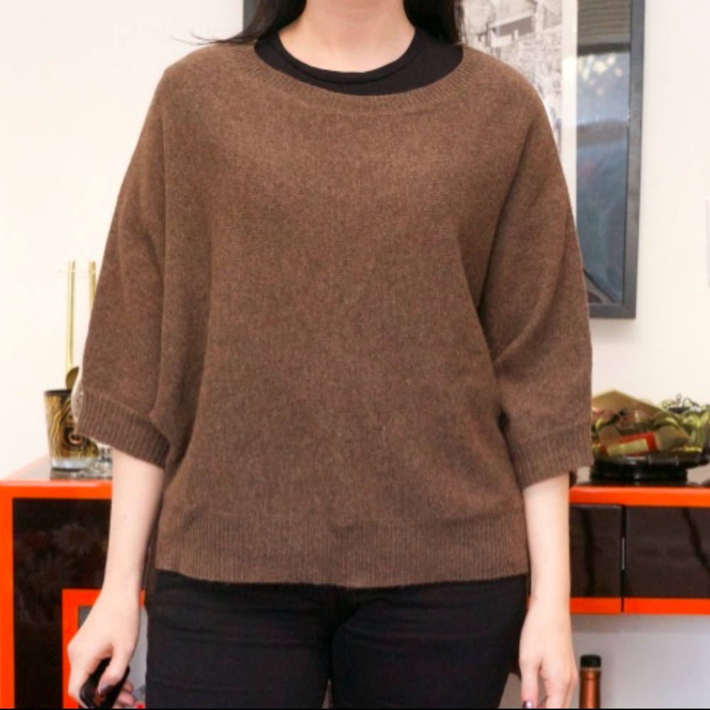 BCBG brown over sized sweater size S
