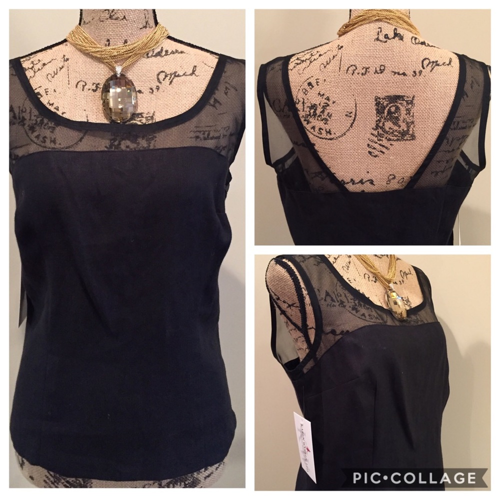 KAREN WARREN Dress Black Linen Tank Top NWT - Picture 4 of 6