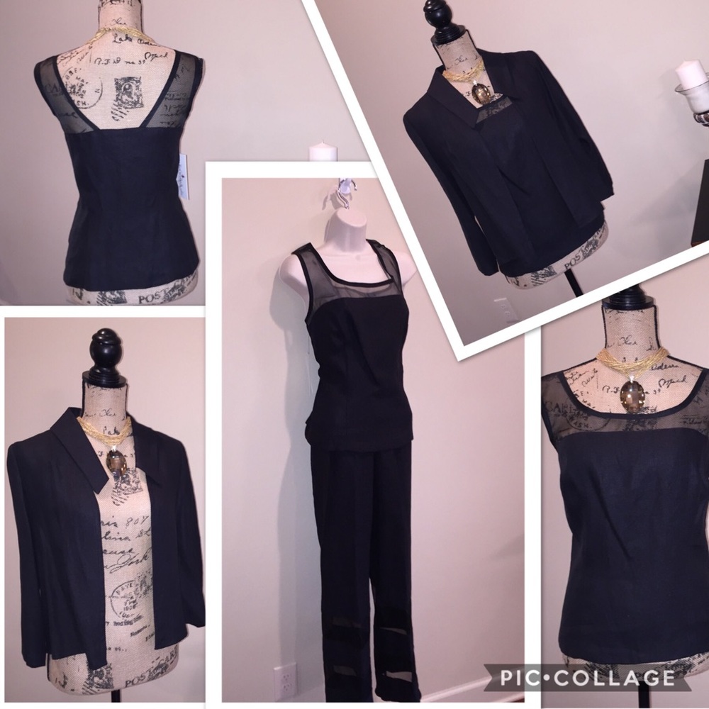 KAREN WARREN Dress Black Linen Tank Top NWT - Picture 3 of 6