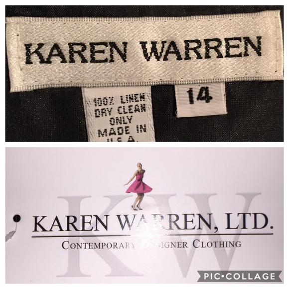 KAREN WARREN Dress Black Linen Tank Top NWT - Picture 5 of 6