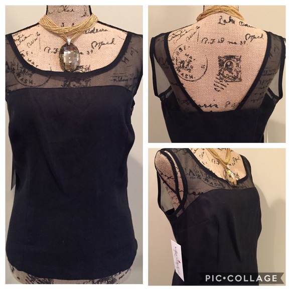 KAREN WARREN Dress Black Linen Tank Top NWT - Picture 4 of 6