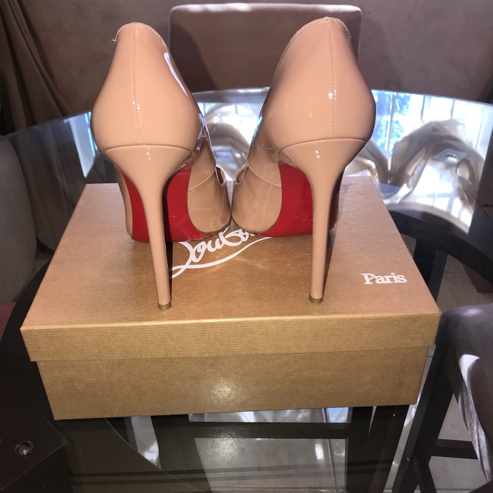 Christian Louboutin Nude Pigalle 120 Patent Calf