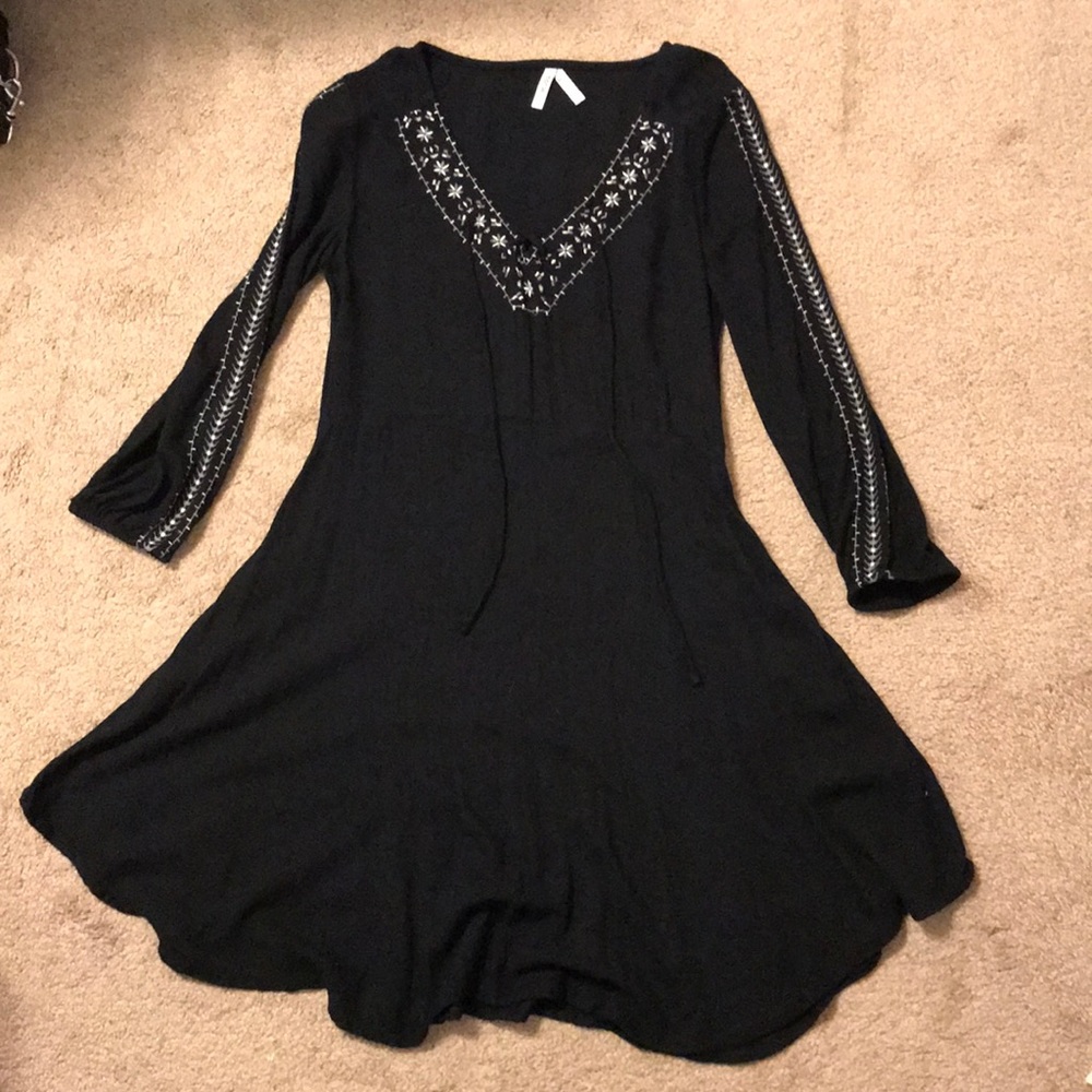 Black Embroidered Dress