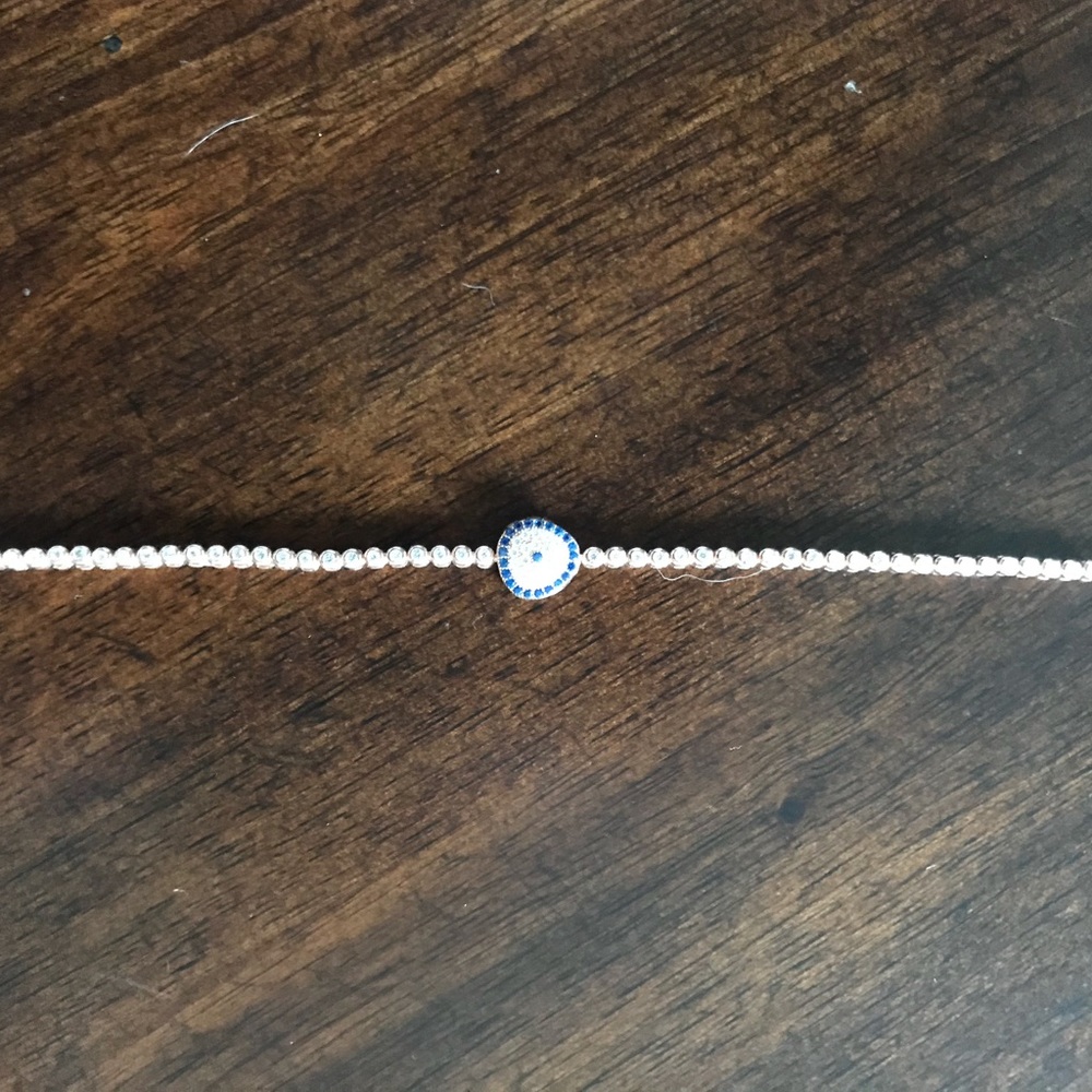 Evil eye adjustable bracelet