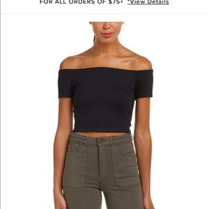 Alice and Olive crop off the shoulder top