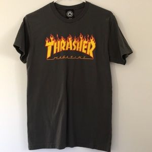 A grey thrasher shirt