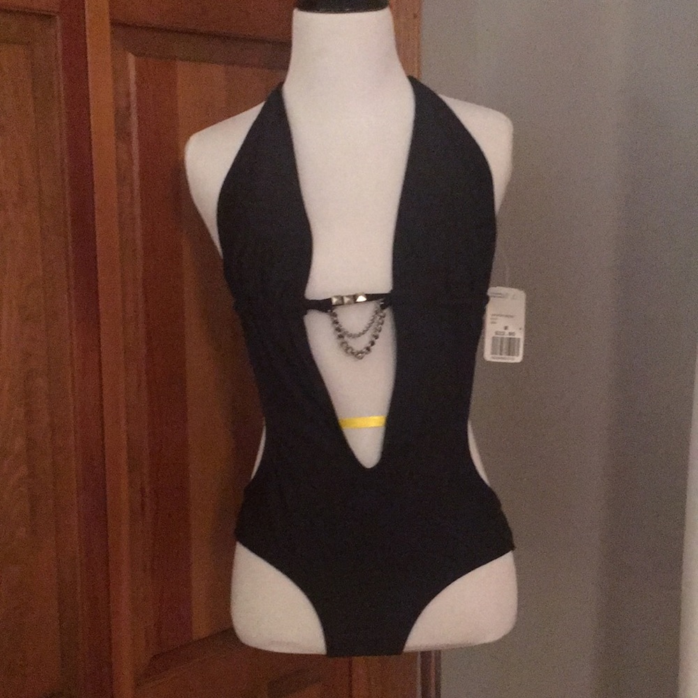 NWT black One Piece Cut Out Swimsuit