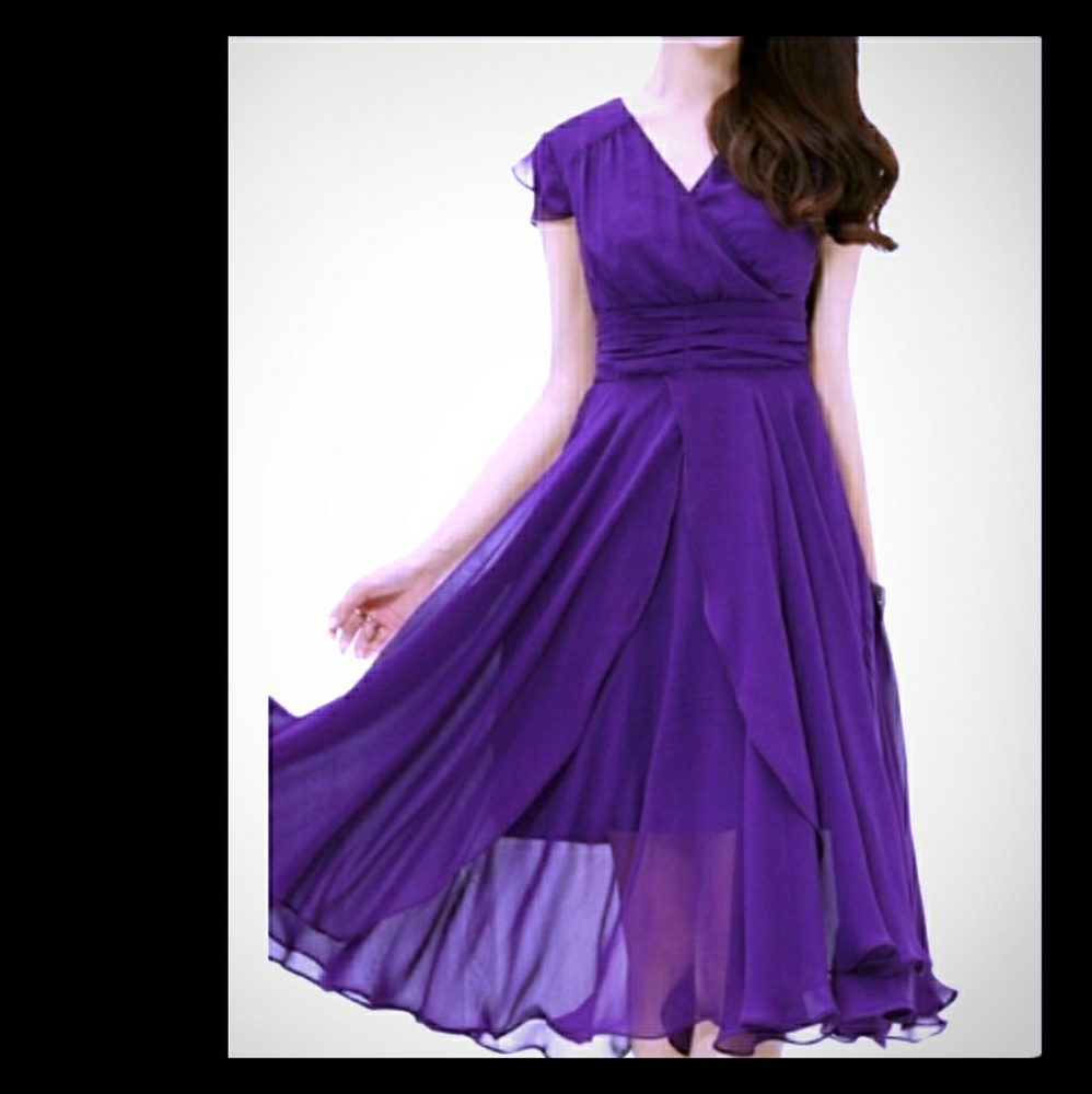 Women's Purple midi dress