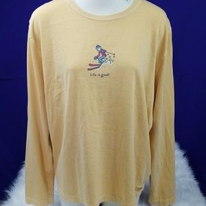 Life Is Good Ski Long Sleeve T-shirt Size XL