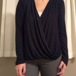 Navy knit top
