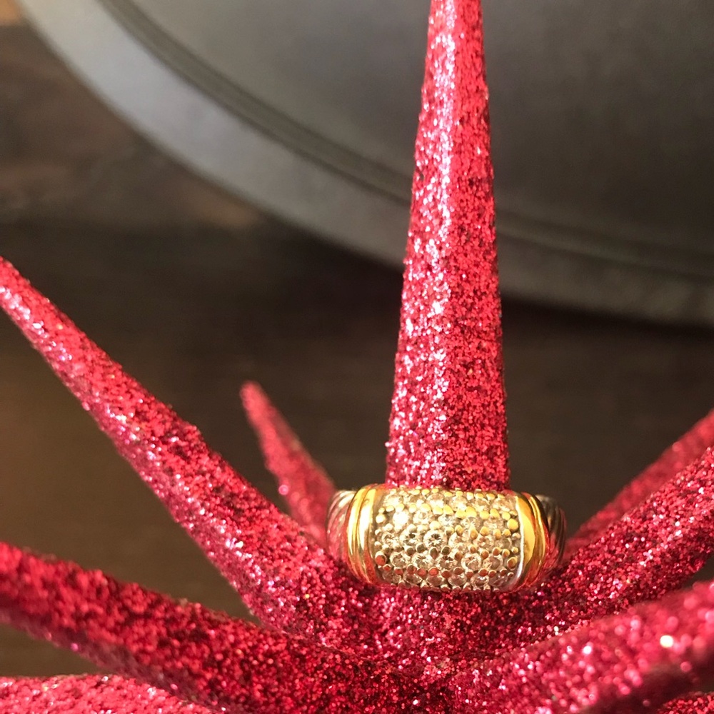 David Yurman Wide Metro Pave Diamond Band